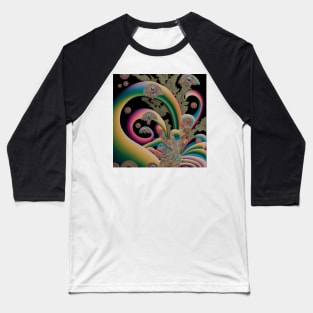 Feather Trippy Pattern Baseball T-Shirt